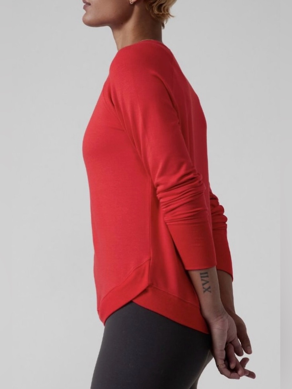 Athleta Minset Sweatshirt Red, size M, like new!